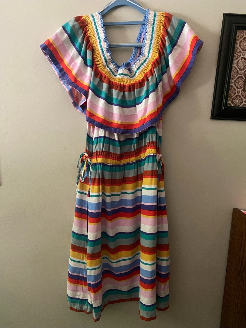 Dreamers Multicolor Striped Elastic-Waist dress 🆕 - Picture 2 of 10